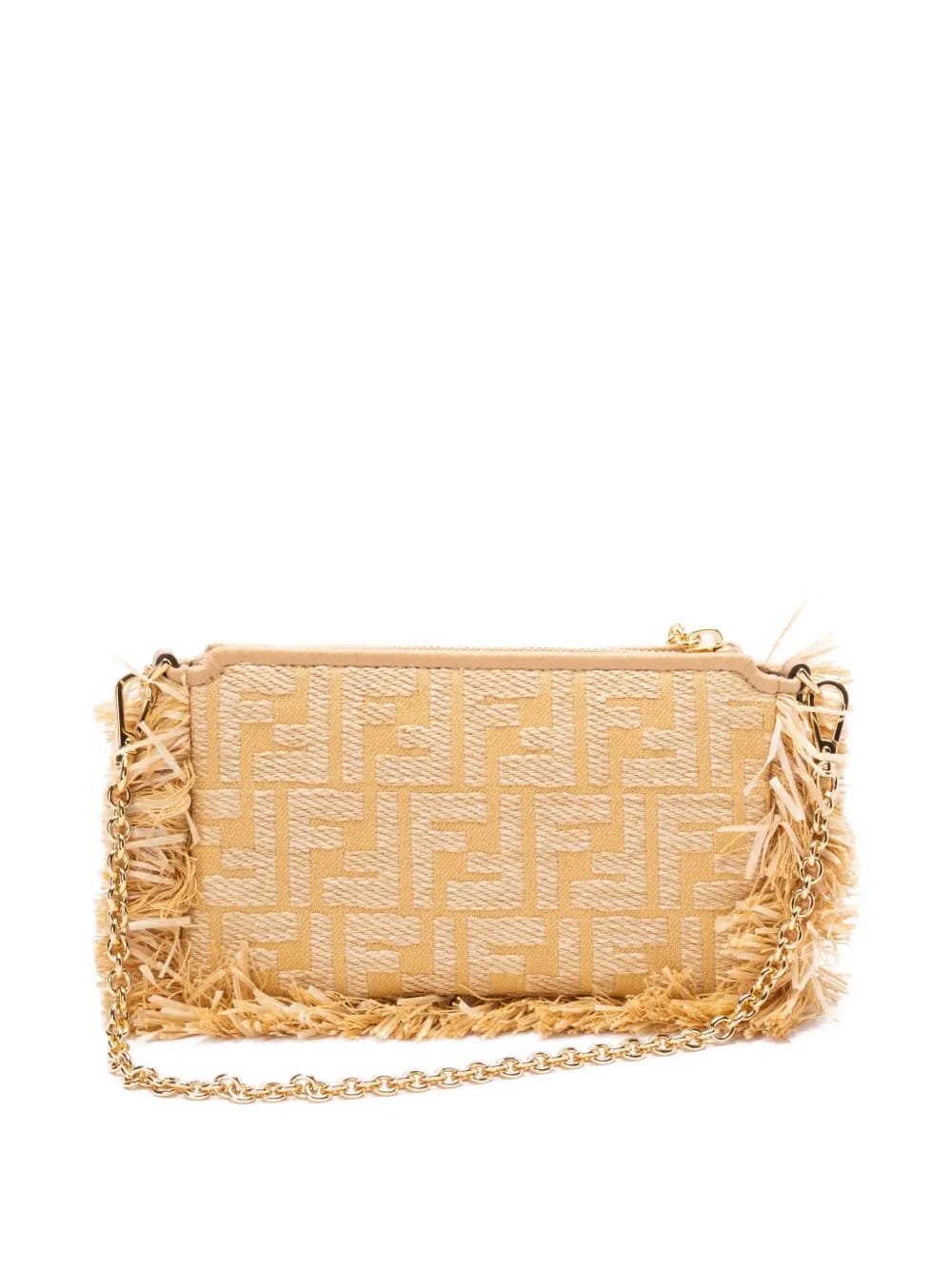 Baguette fringe-detail clutch bag