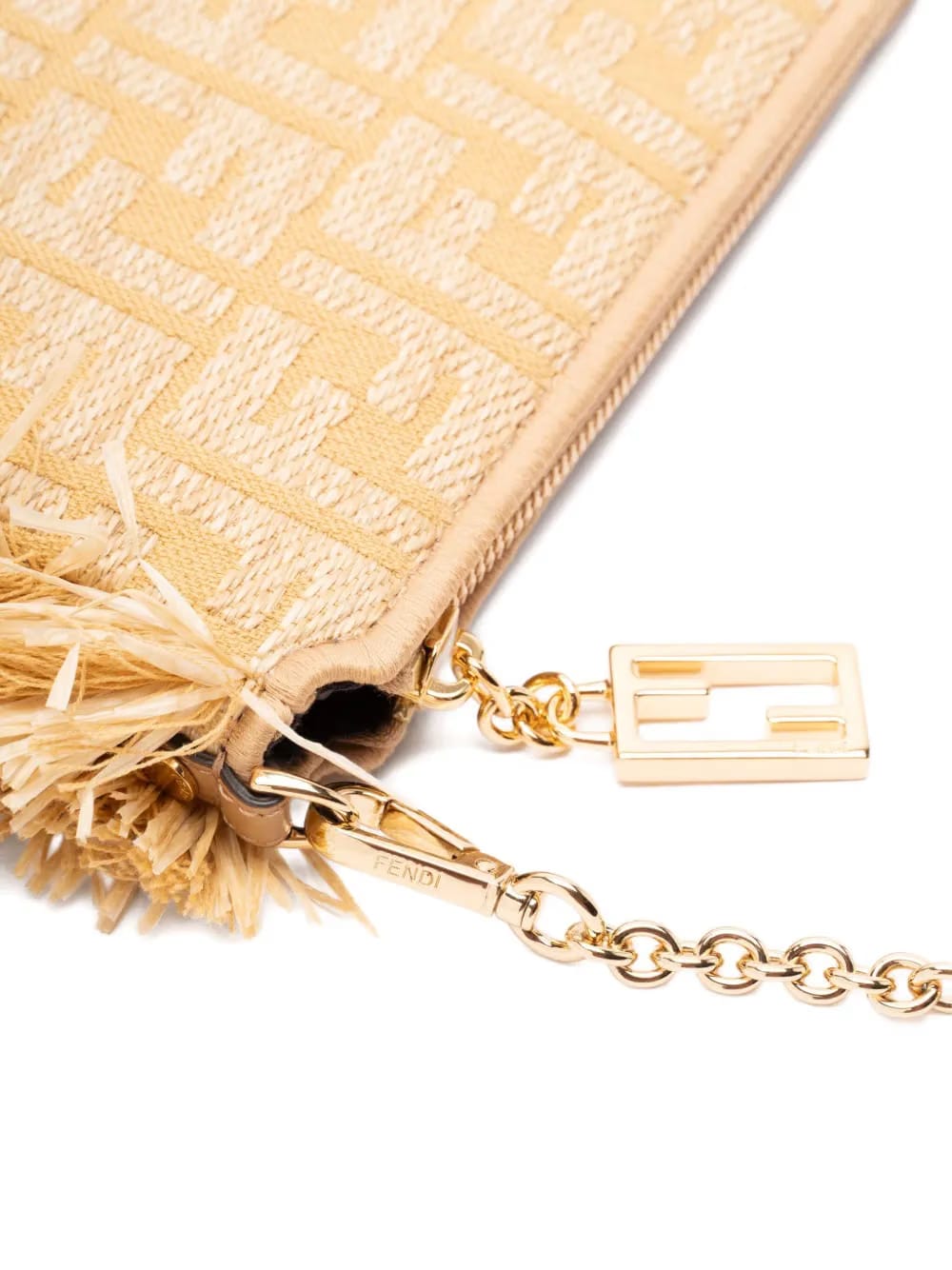 Baguette fringe-detail clutch bag