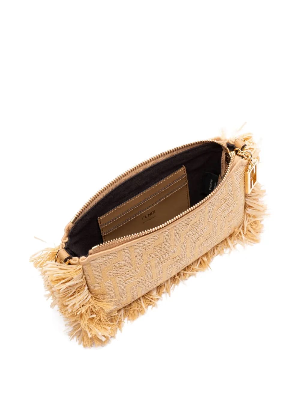 Baguette fringe-detail clutch bag