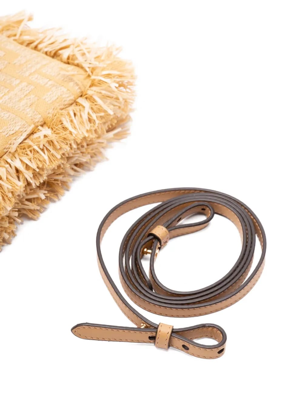Baguette fringe-detail clutch bag
