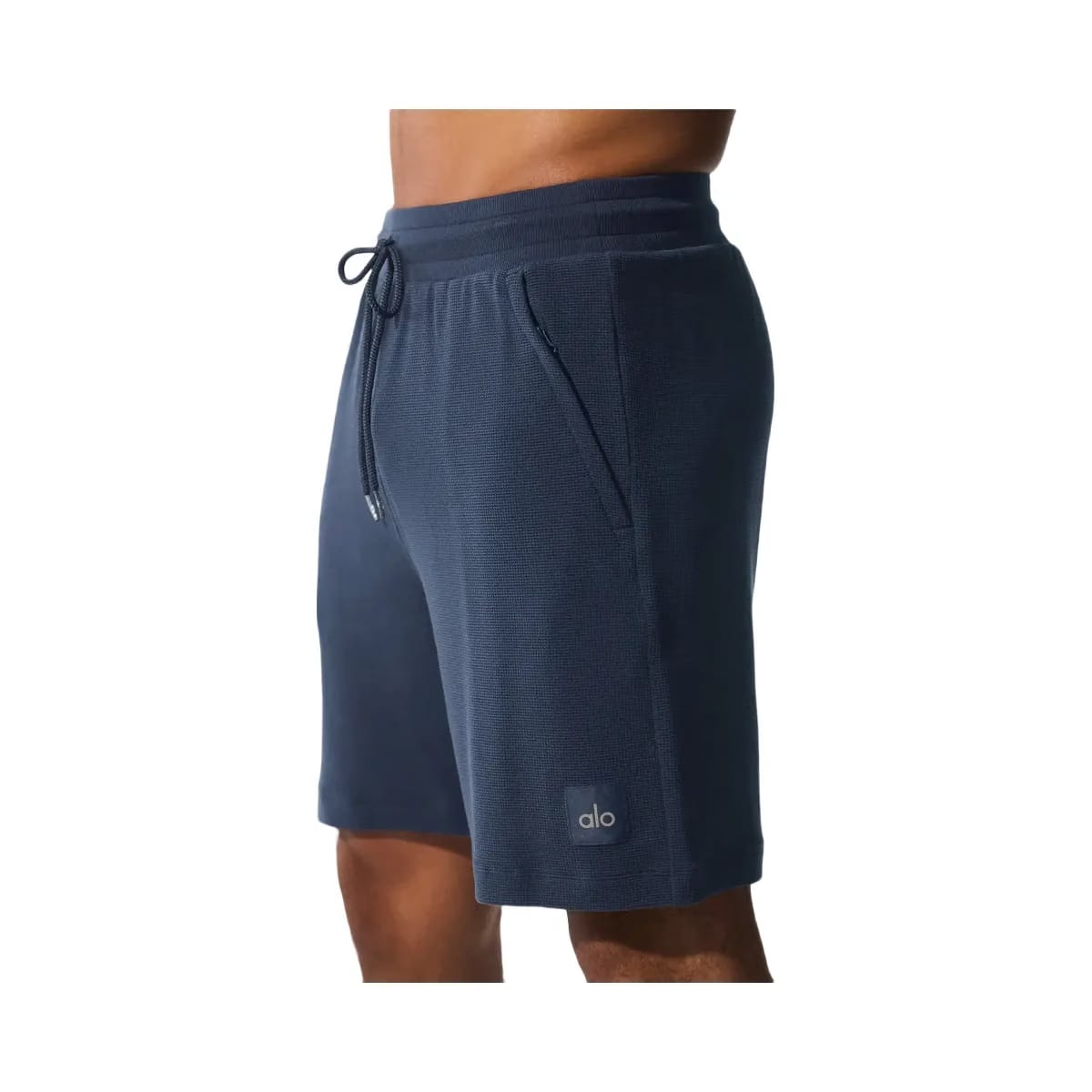 Alo Men's 7" Micro Waffle Fast Break Short - Navy