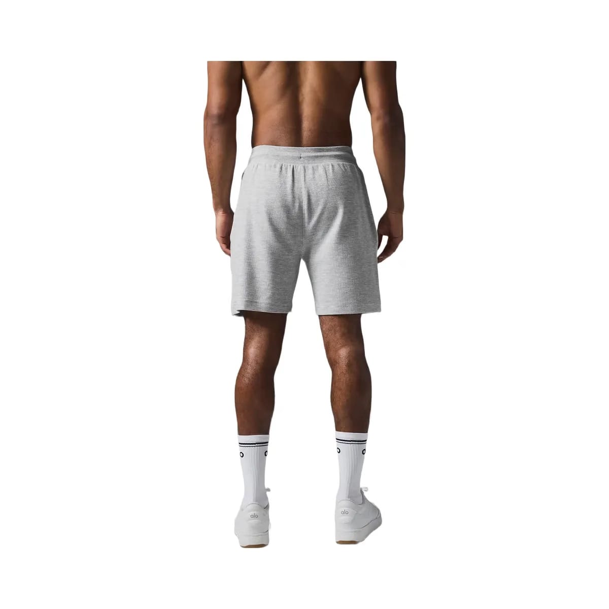 Alo Men's 7" Micro Waffle Fast Break Short - Athletic Heather Grey