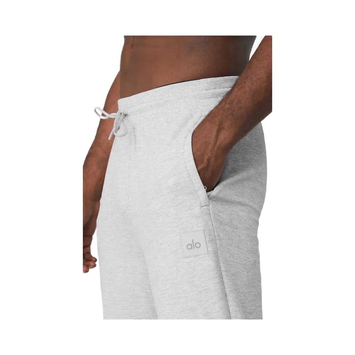 Alo Men's Micro Waffle Fast Break Sweatpant - Athletic Heather Grey