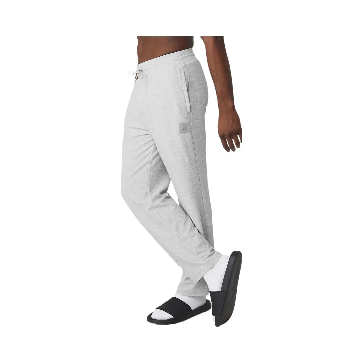 Alo Men's Micro Waffle Fast Break Sweatpant - Athletic Heather Grey