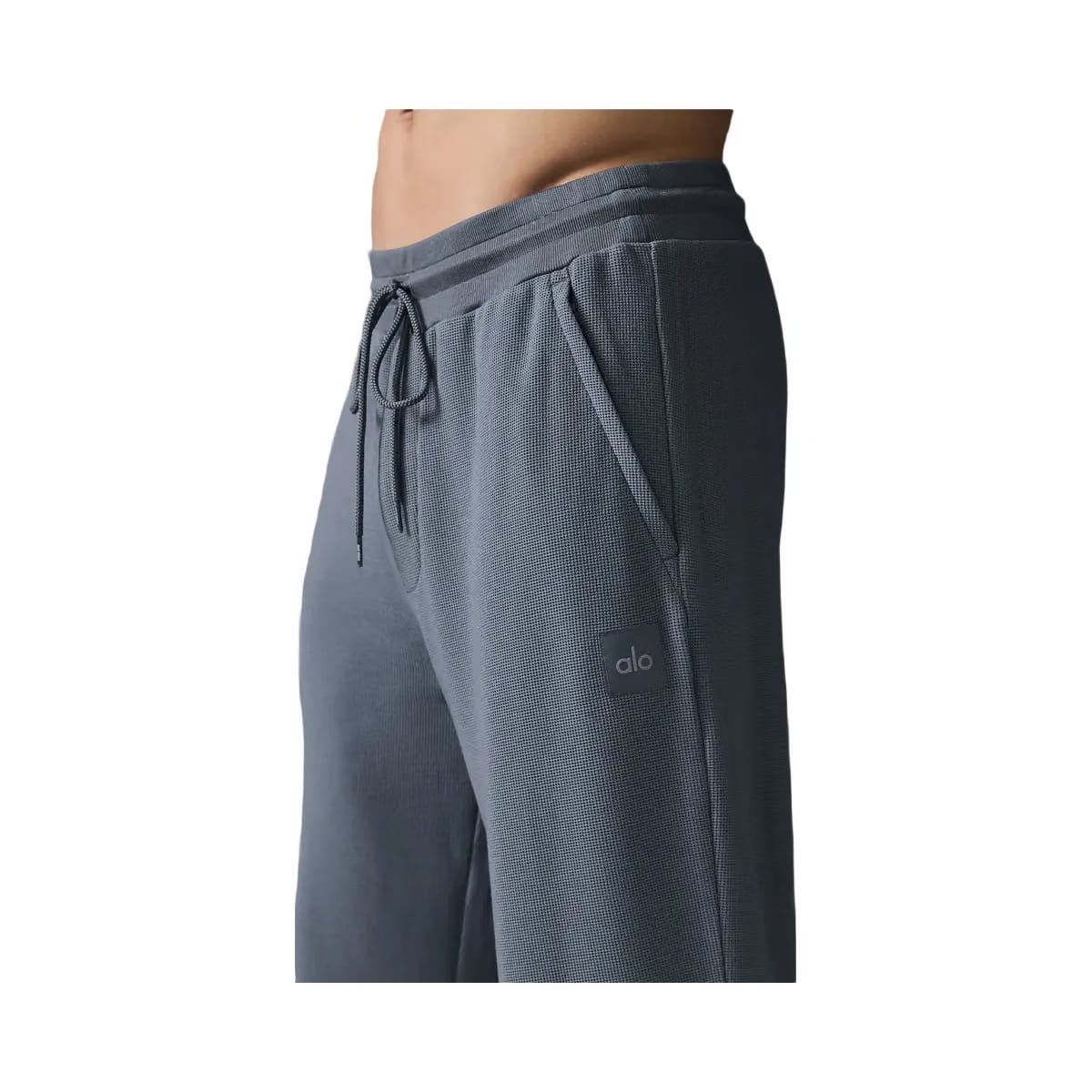 Alo Men's Micro Waffle Fast Break Jogger - Steel Grey