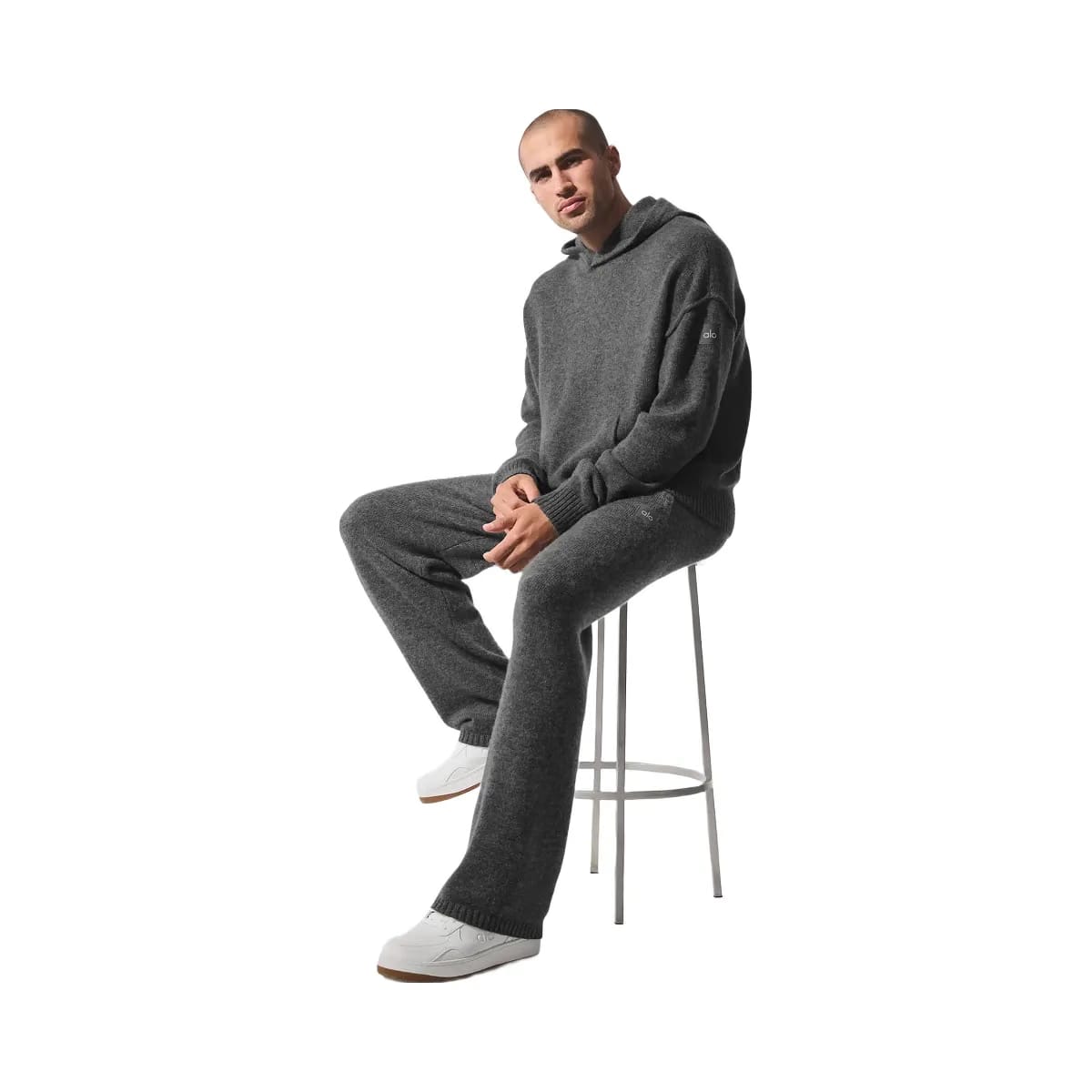 Alo Men's Wool Cashmere New Class Sweatpant - Platinum Grey