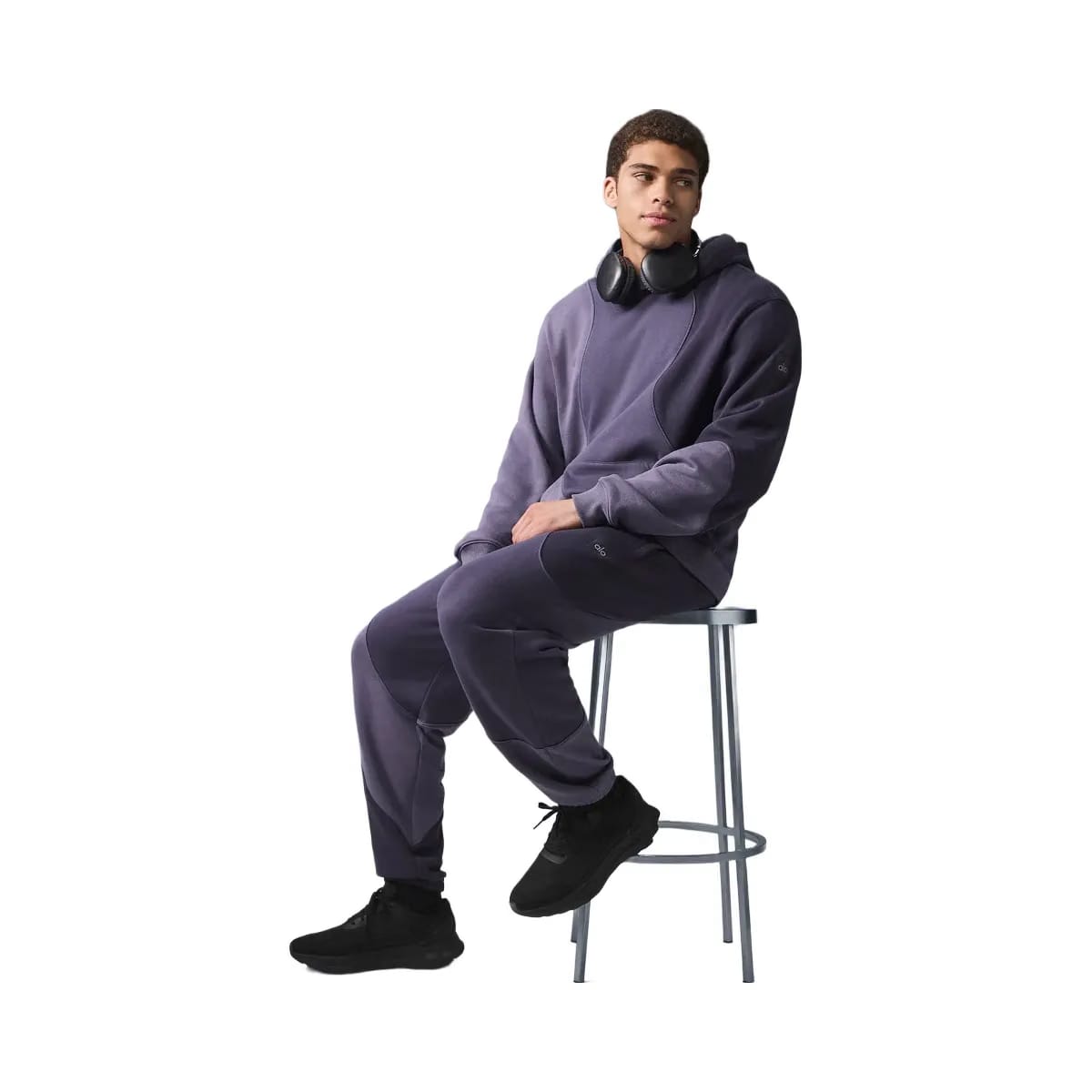 Alo Men's Make Waves Sweatpant - Italian Plum Tonal