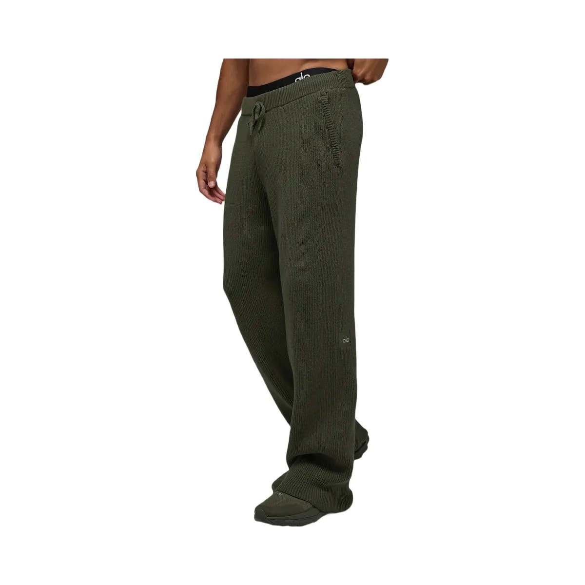 Alo Men's Domain Rib Knit Sweatpant - Green Olive