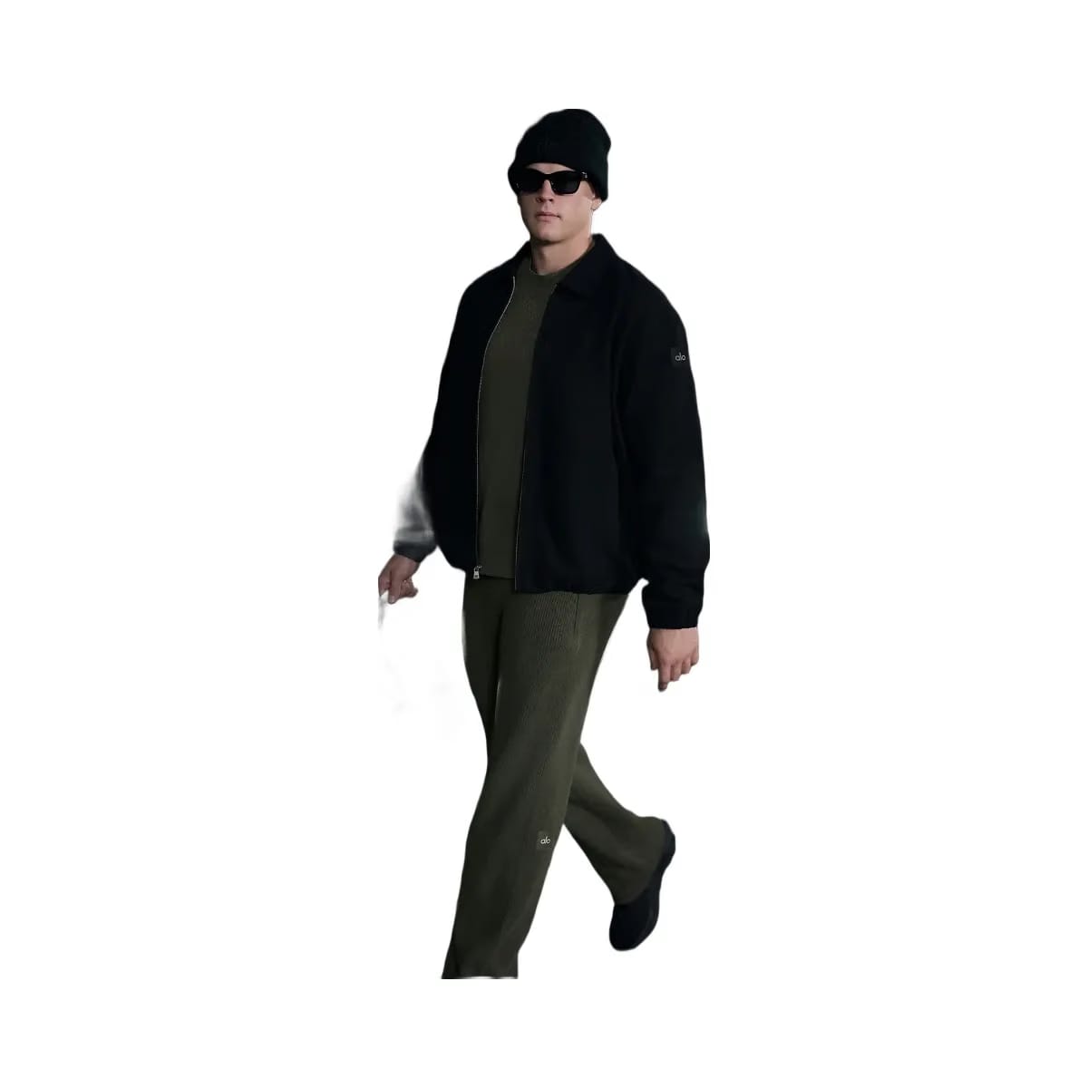 Alo Men's Domain Rib Knit Sweatpant - Green Olive