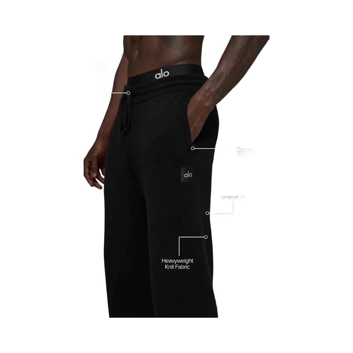 Alo Men's Scholar Straight Leg Sweatpant - Black