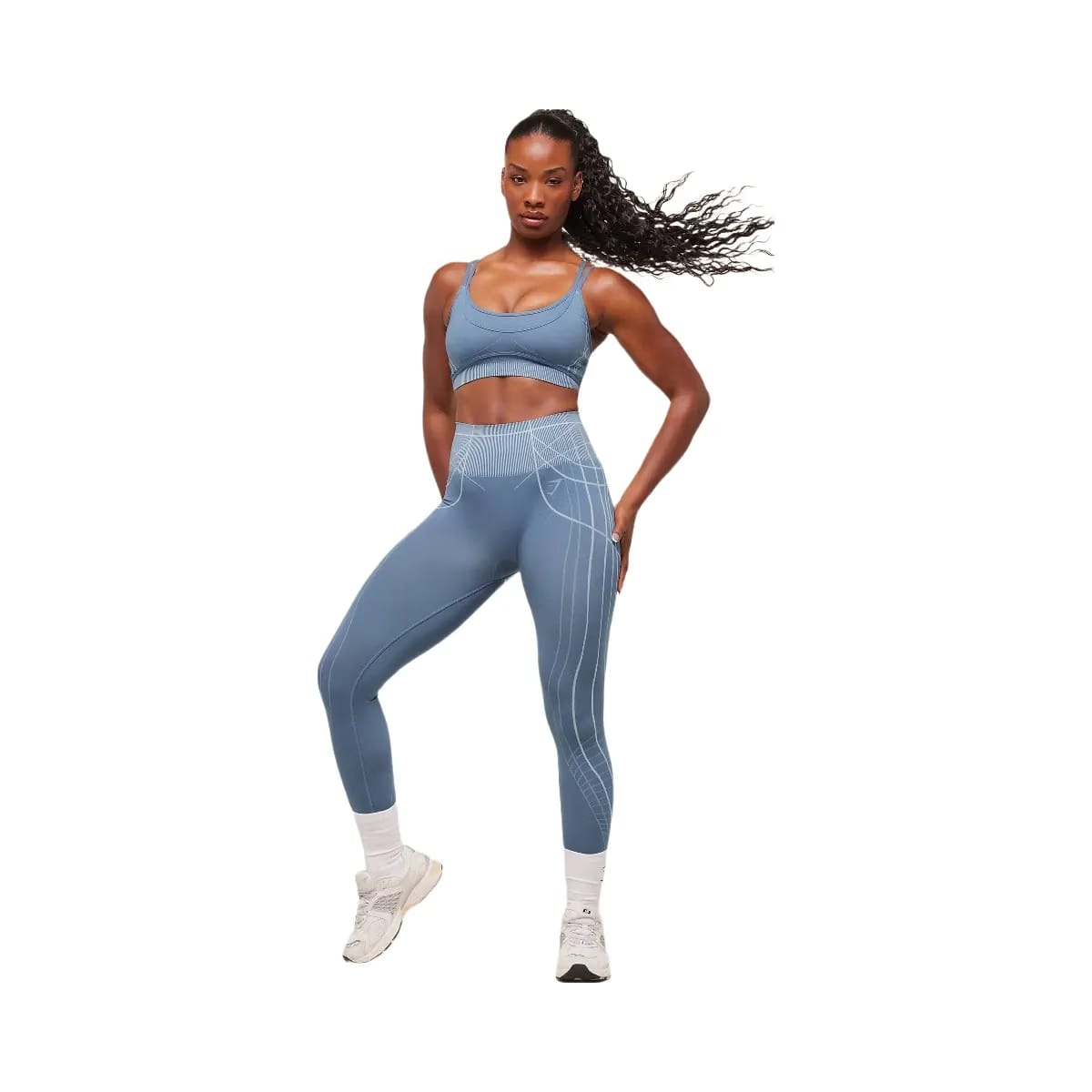 Gymshark Apex Seamless Leggings - Worn Blue/Gentle Blue