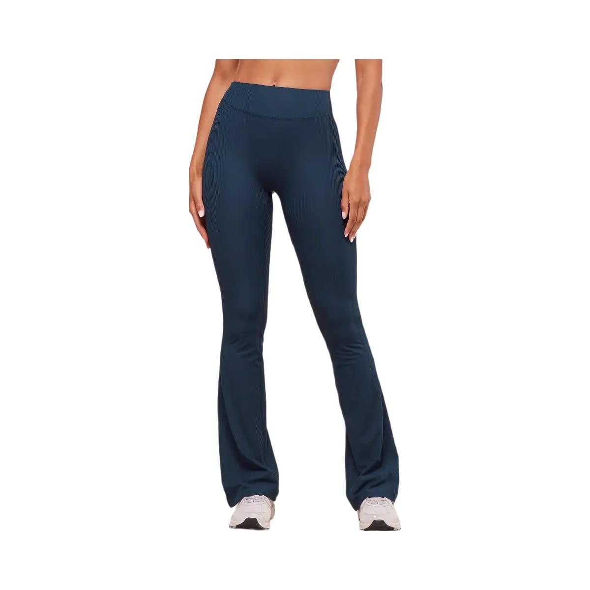 Gymshark Ribbed Flared Legging - Navy
