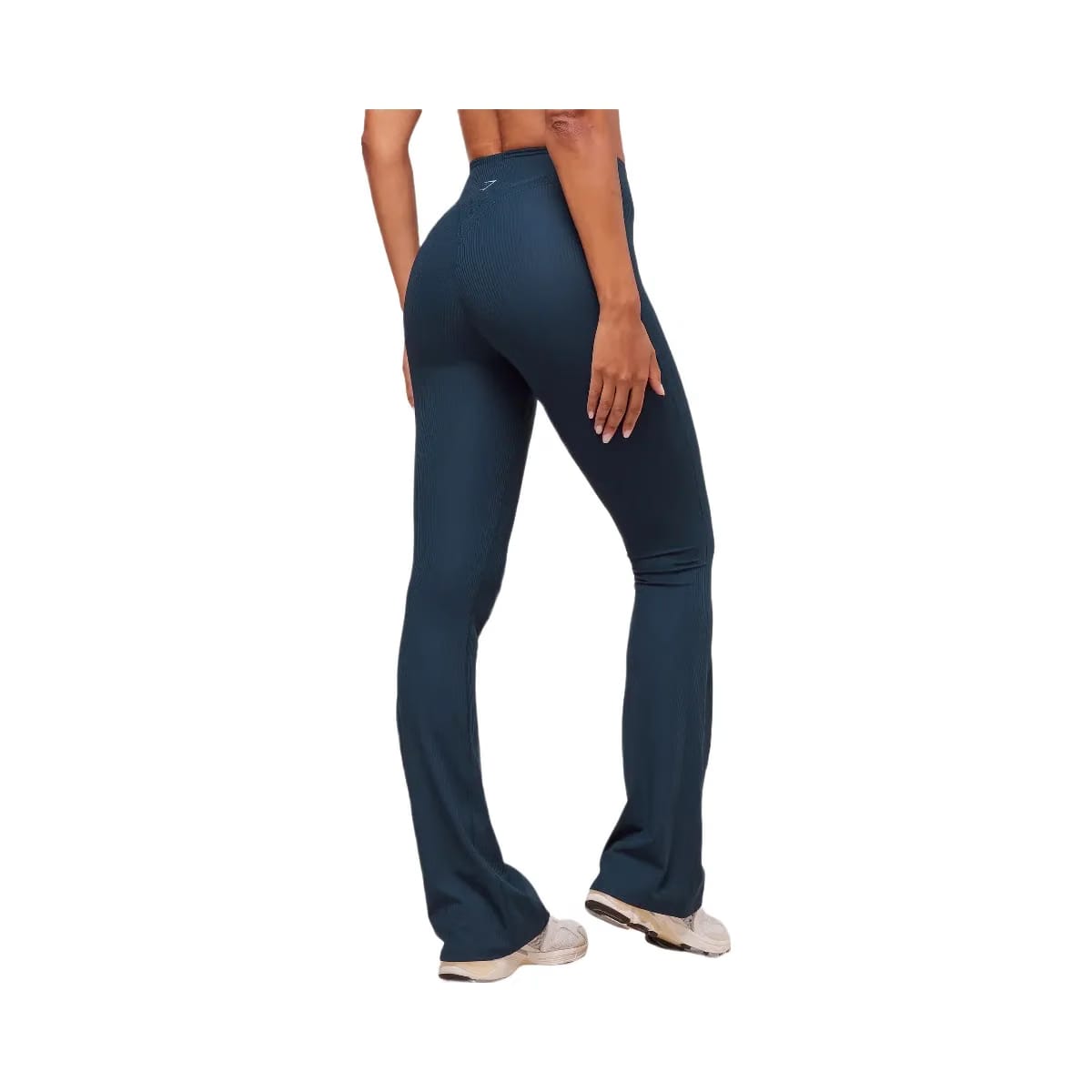 Gymshark Ribbed Flared Legging - Navy