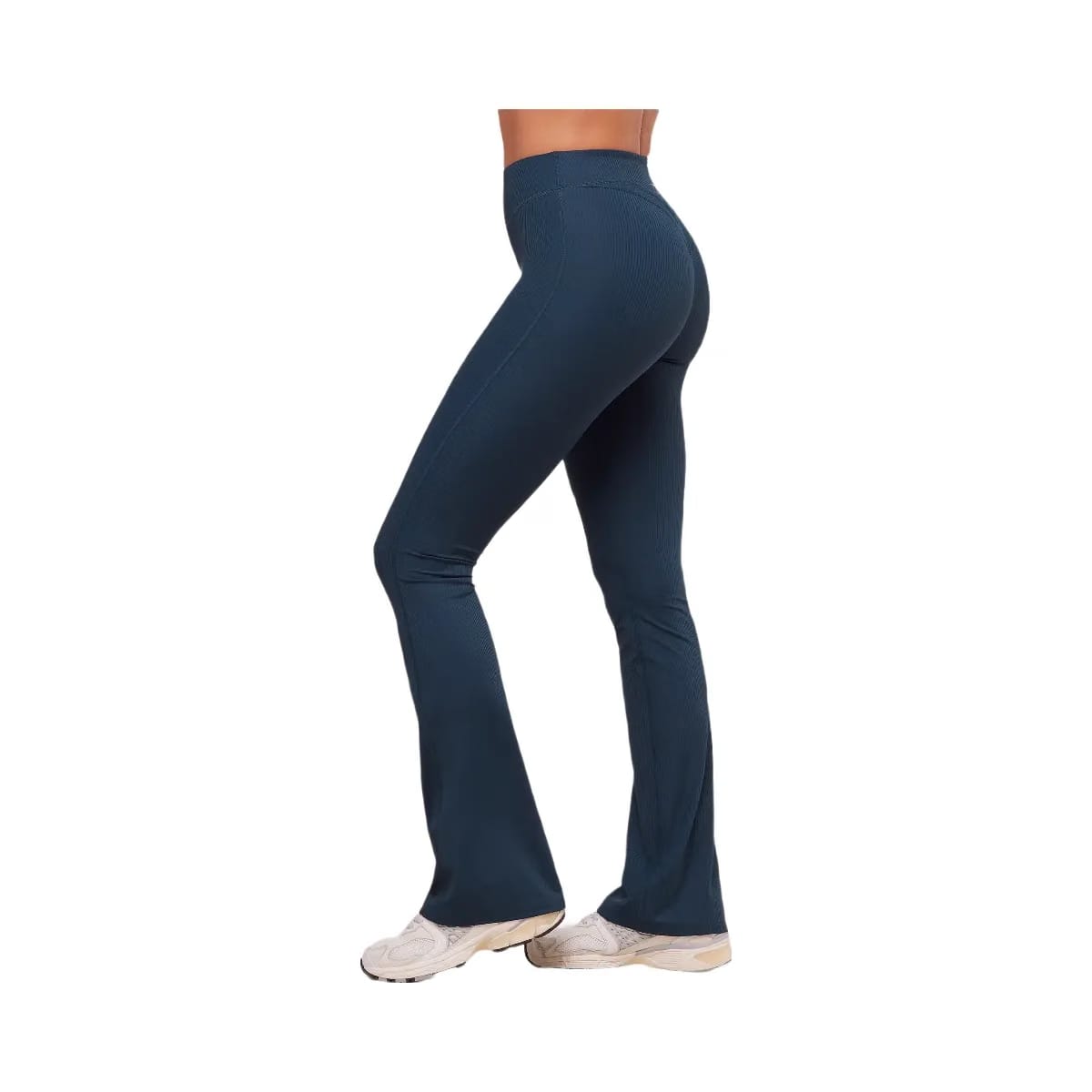 Gymshark Ribbed Flared Legging - Navy