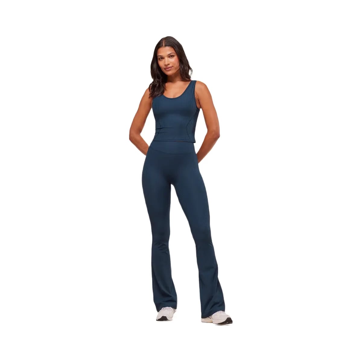 Gymshark Ribbed Flared Legging - Navy