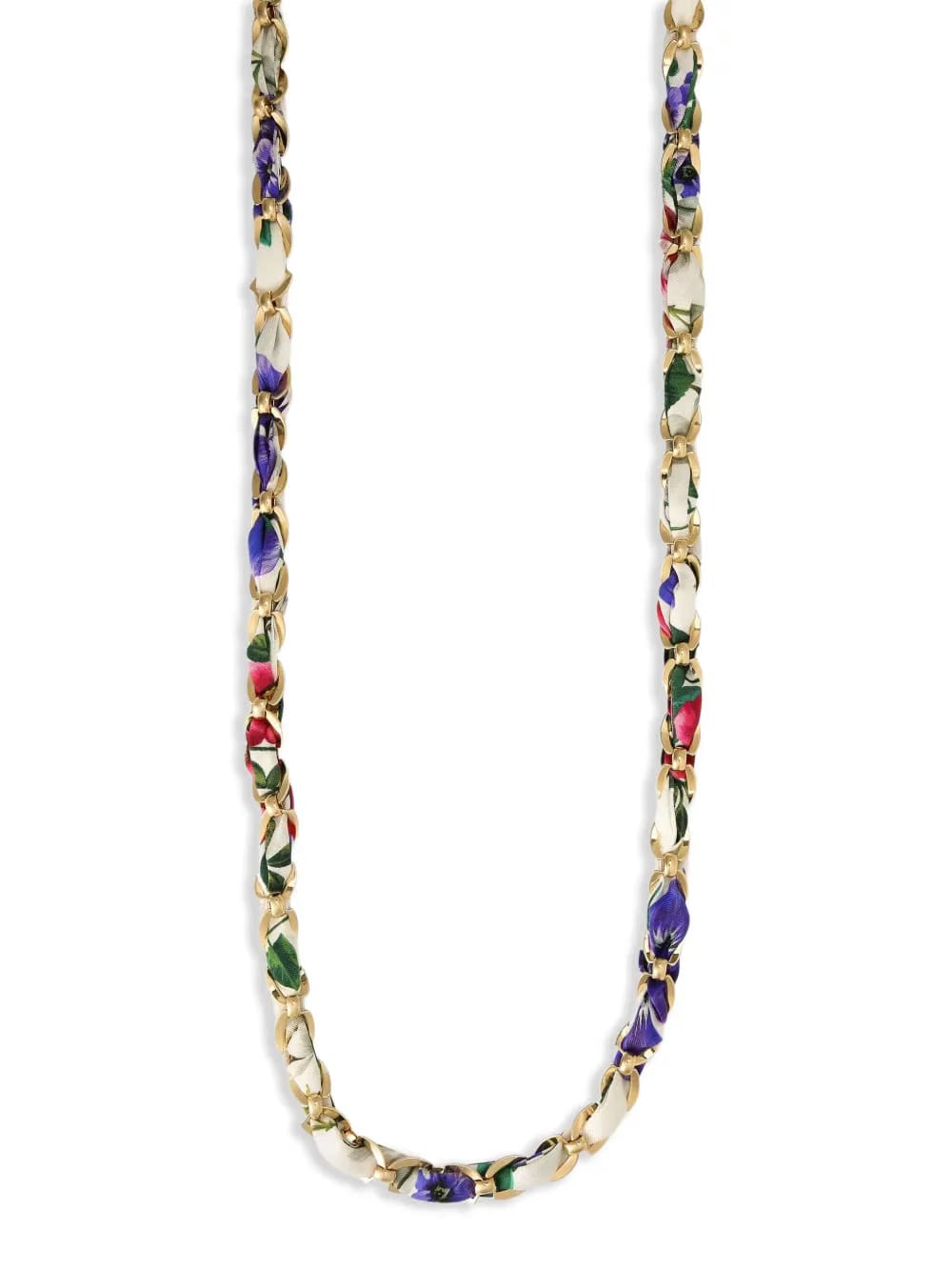 floral-print bag strap
