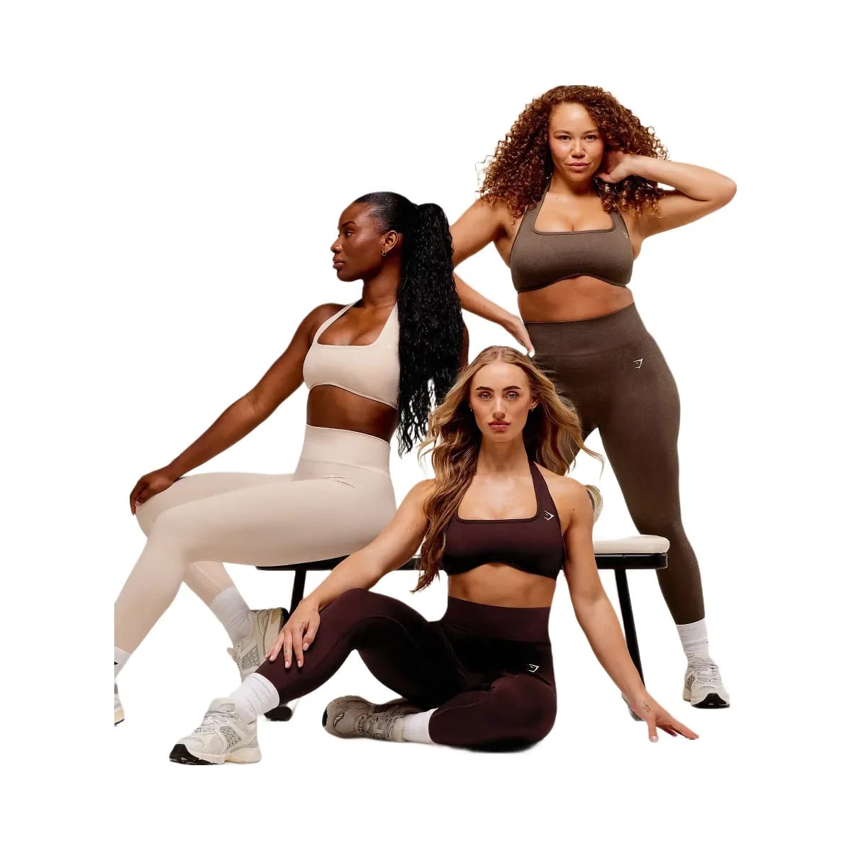 Gymshark Adapt Fleck x Whitney Seamless Leggings - Mineral | Coconut White