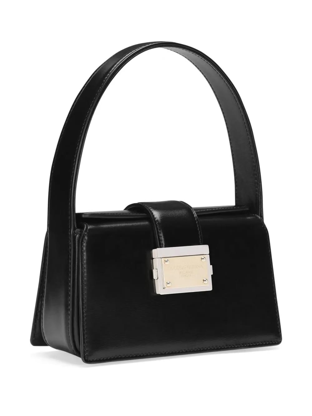 logo-appliqué leather tote bag