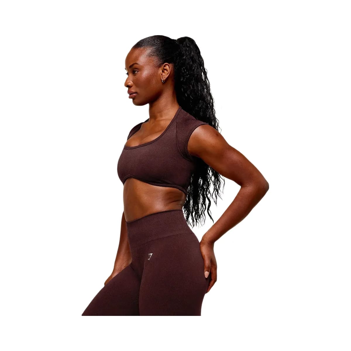 Gymshark Adapt Fleck x Whitney Short Sleeve Crop Top - Cherry Purple/Rich Maroon