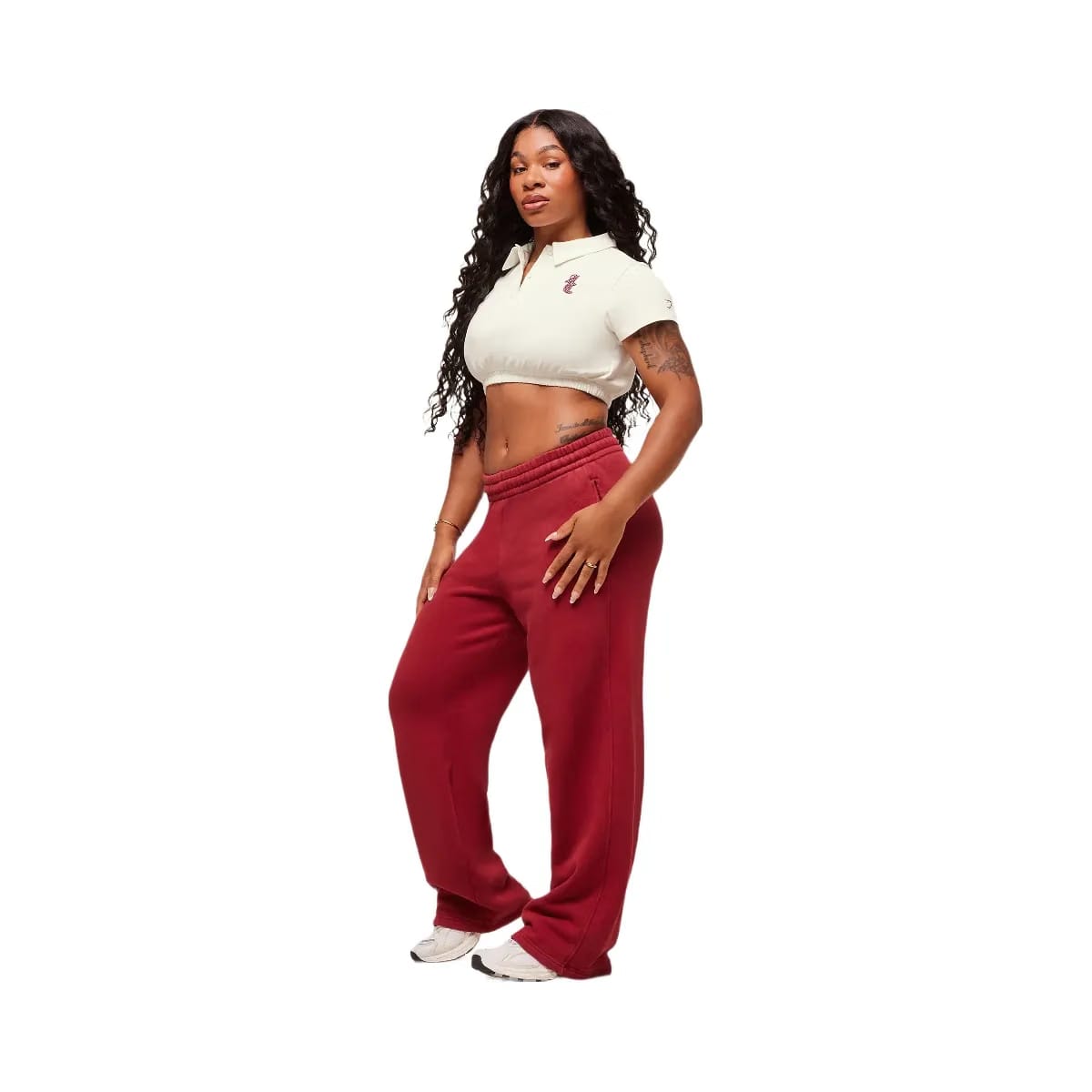 Gymshark x Analis Cropped Polo - Soft White