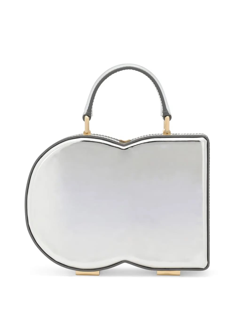 metallic leather tote bag