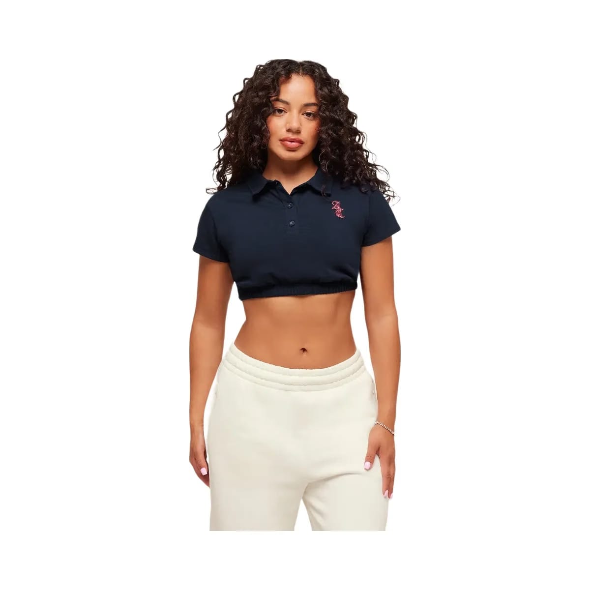 Gymshark x Analis Cropped Polo - Midnight Blue