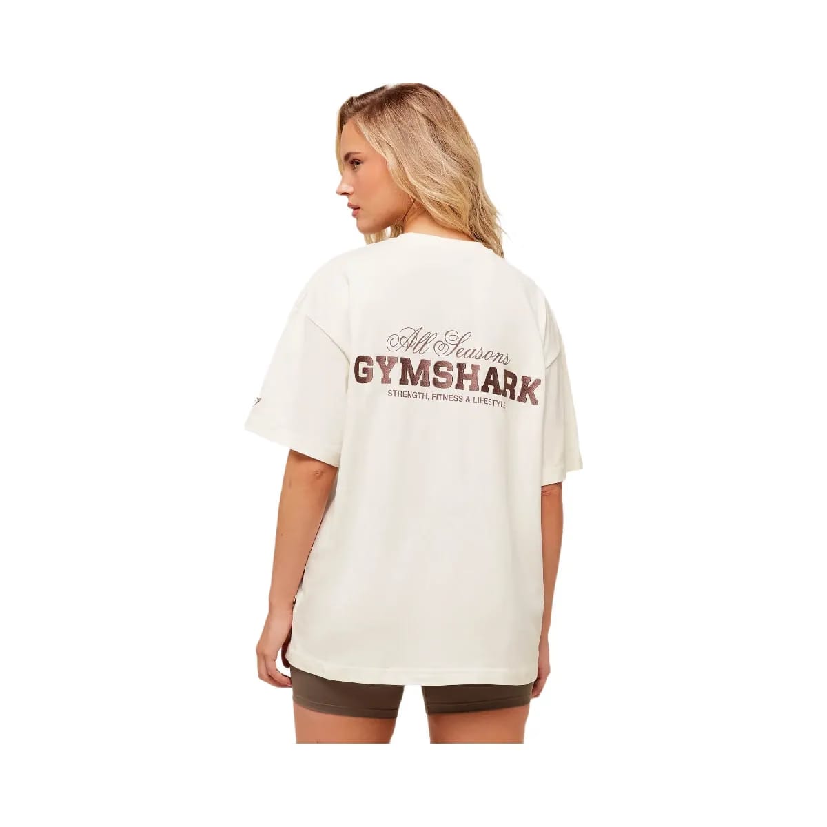 Gymshark All Seasons Graphic Short Sleeve T-Shirt - GS Soft White