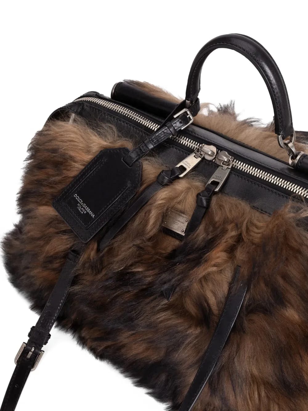Vittoria fur trim tote bag