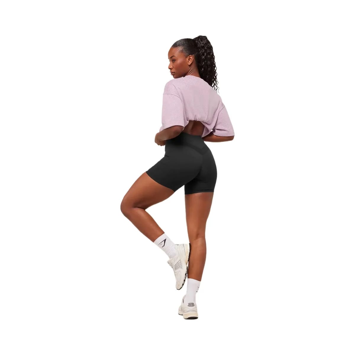 Gymshark Lifting Mesh Oversized T-Shirt - Warm Lilac