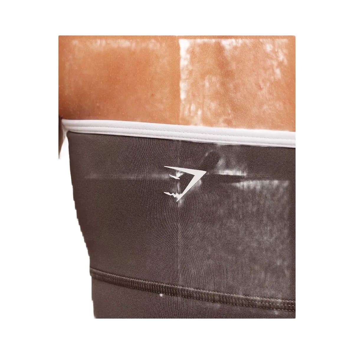 Gymshark Piping Bandeau With Shelf - Walnut Brown/Chestnut Pink/Soft White