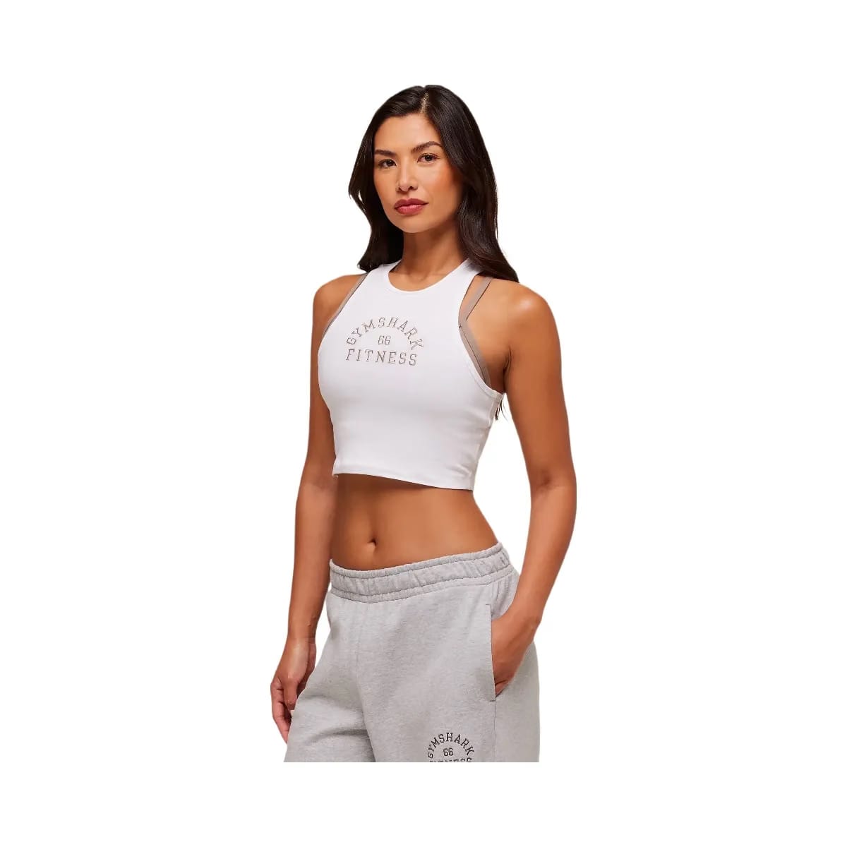 Gymshark Fitness Embroidered Graphic Tank - White