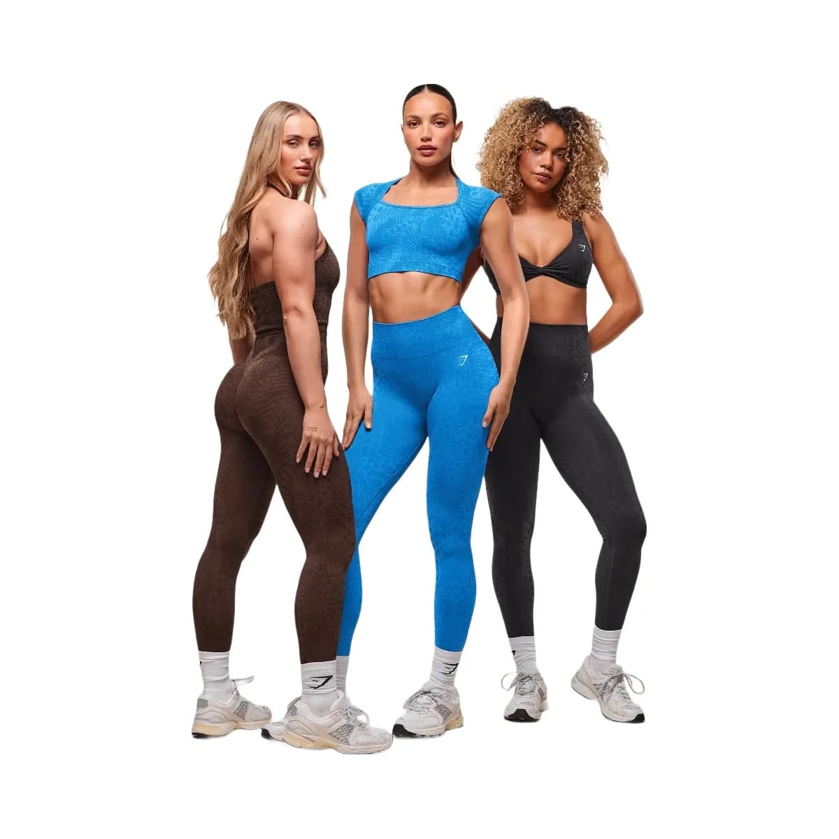 Gymshark Adapt Animal X Whitney Seamless Crop Top - Barbell Blue/Gentle Blue