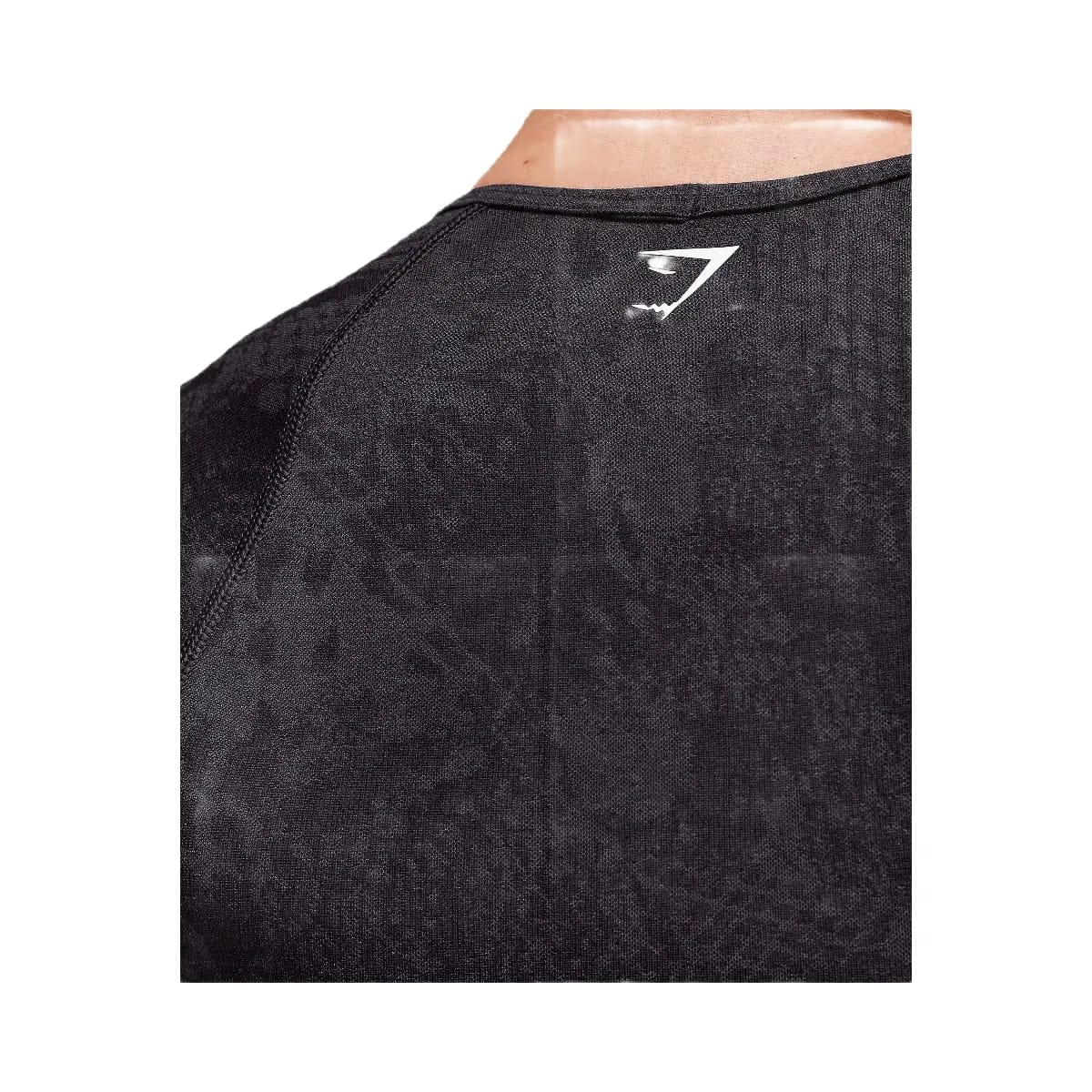 Gymshark Adapt Animal X Whitney Seamless Crop Top - Black/Asphalt Grey
