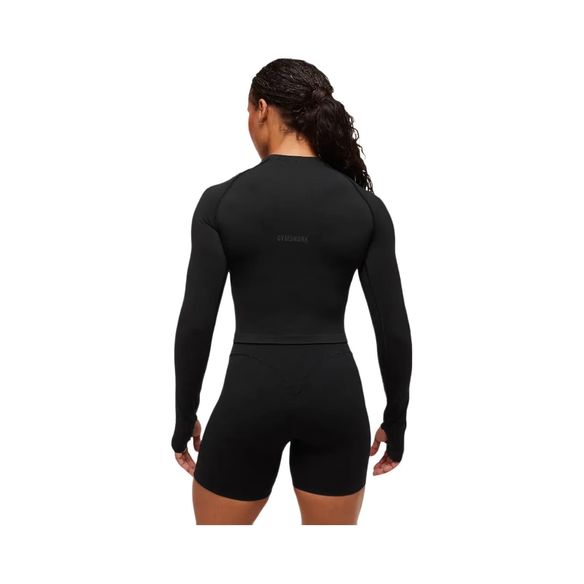 Gymshark Activate Long Sleeve Crop Top - Black