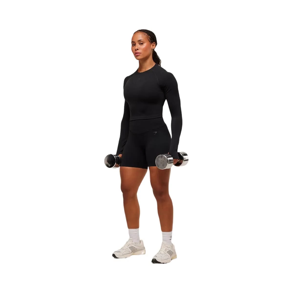 Gymshark Activate Long Sleeve Crop Top - Black