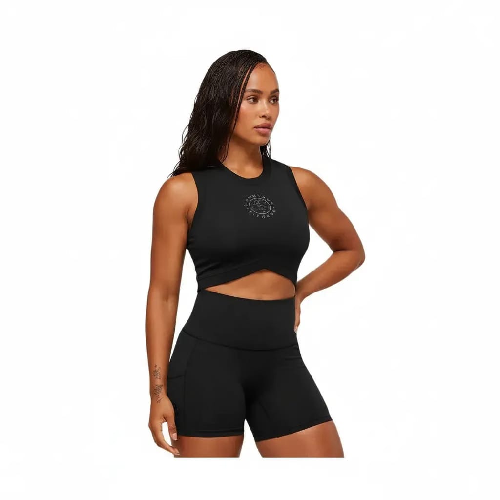 Gymshark Legacy Sleeveless Crop Top - Black