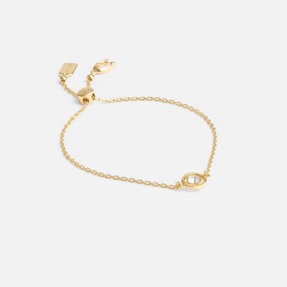 Coach Halo Round Slider Bracelet Gold