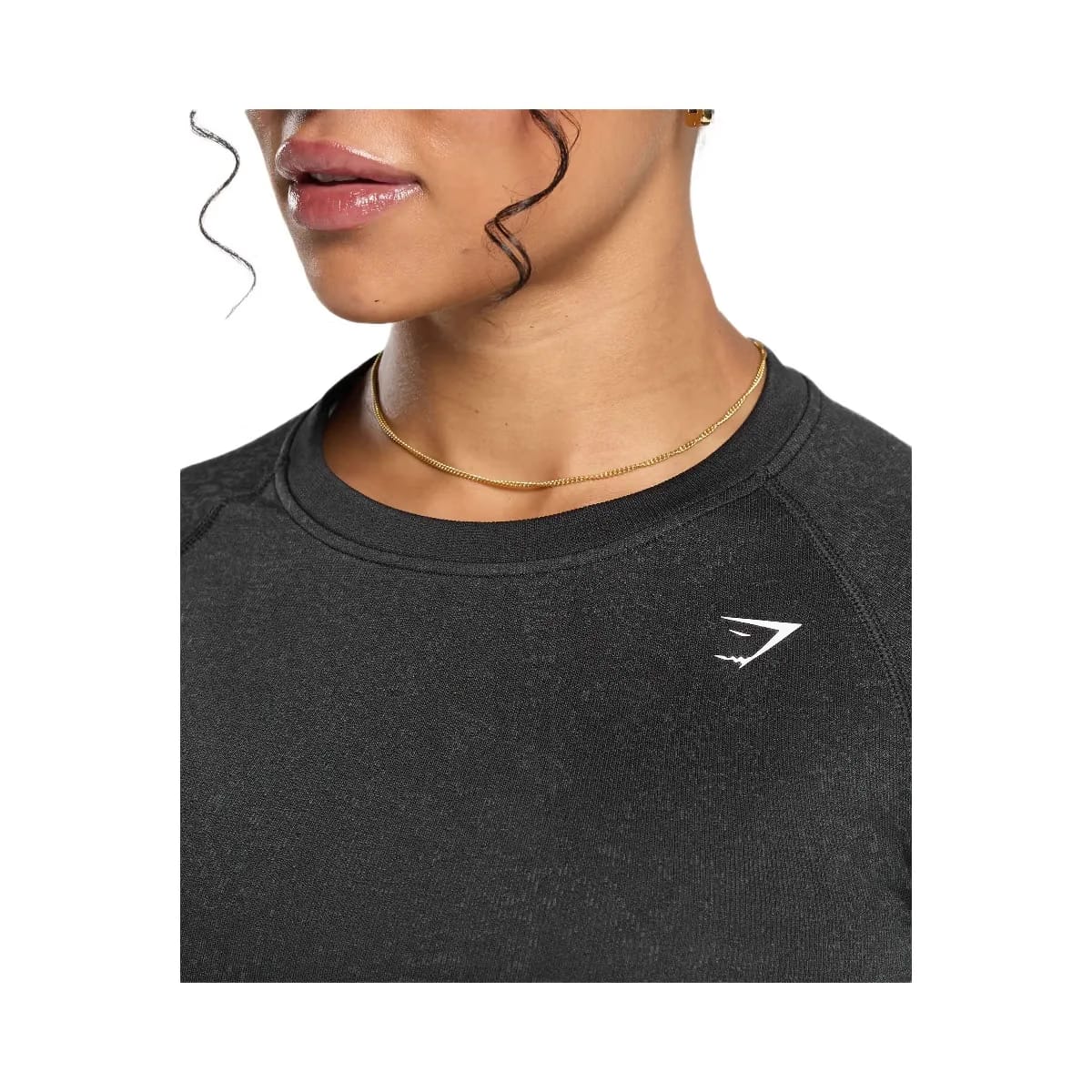 Gymshark Adapt Fleck Seamless Long Sleeve Crop Top - Mineral | Black