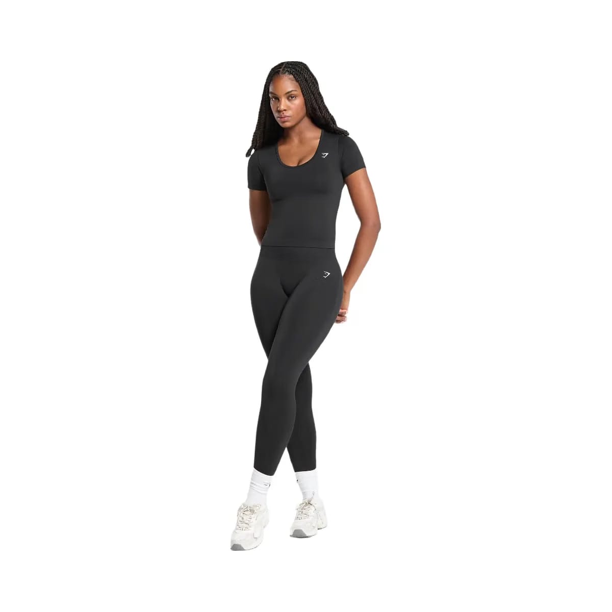 Gymshark Everyday Seamless Tight Fit Crew Neck Tee - Black