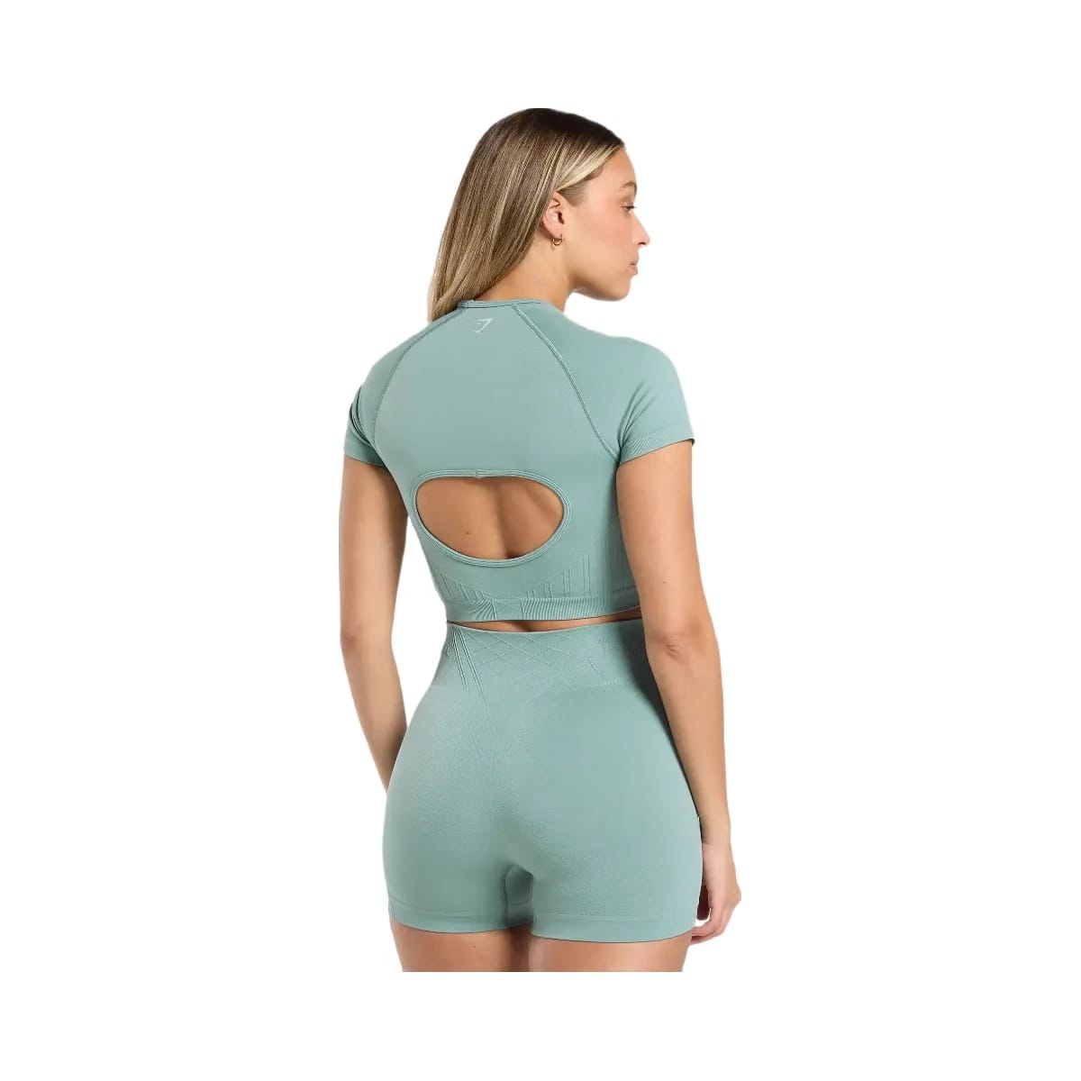 Gymshark Corset Seamless Crop Top - Celeste Blue