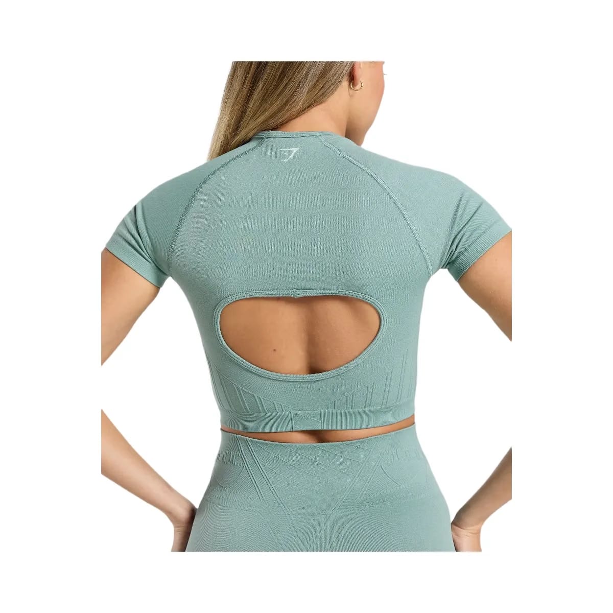 Gymshark Corset Seamless Crop Top - Celeste Blue