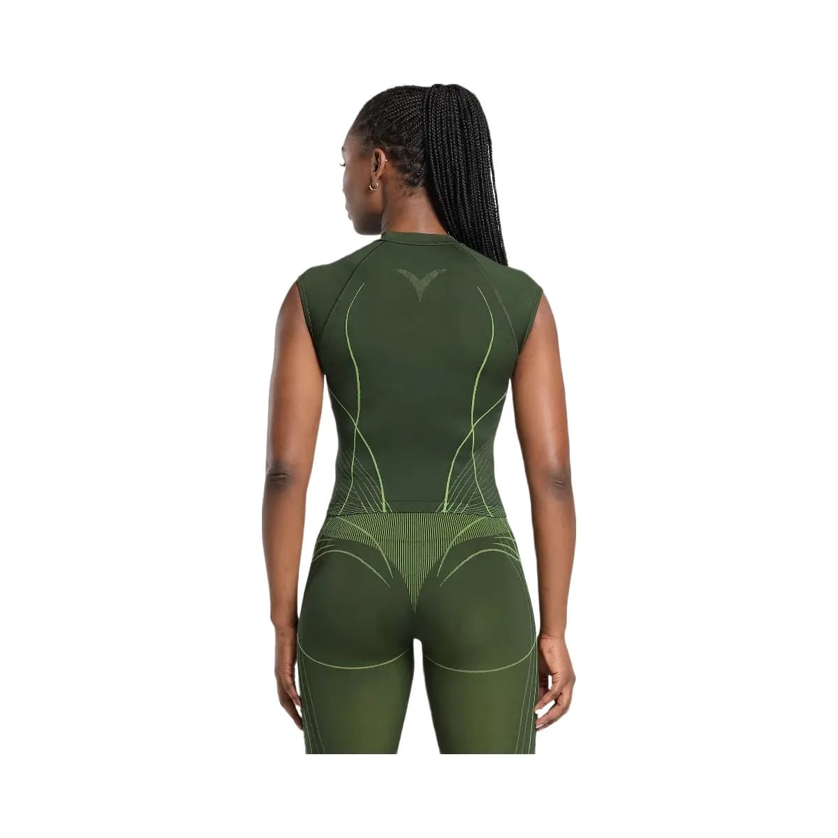 Gymshark Apex Seamless Midi T-Shirt - Trail Green/Energy Gelato Green