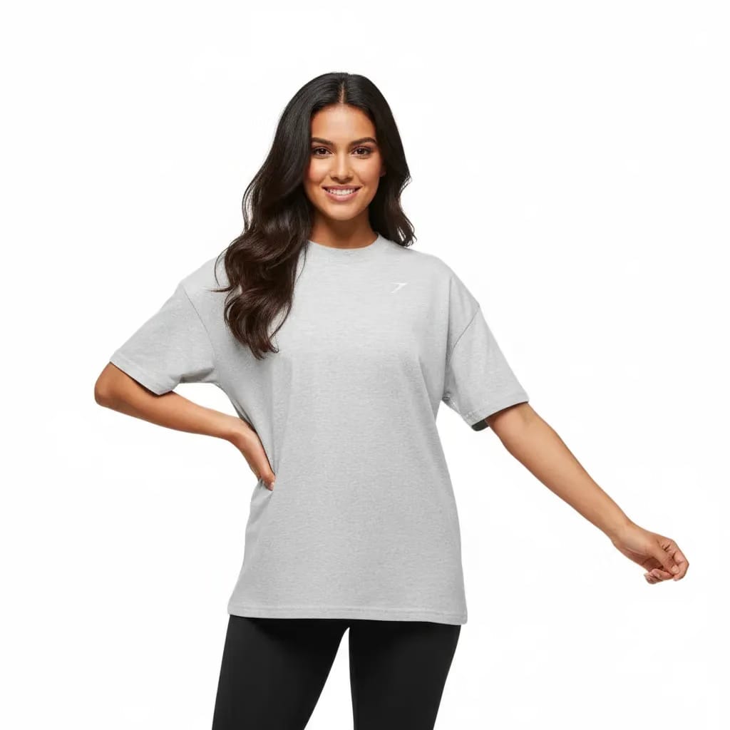 Gymshark Training Oversized T-Shirt  - Light Grey Marl