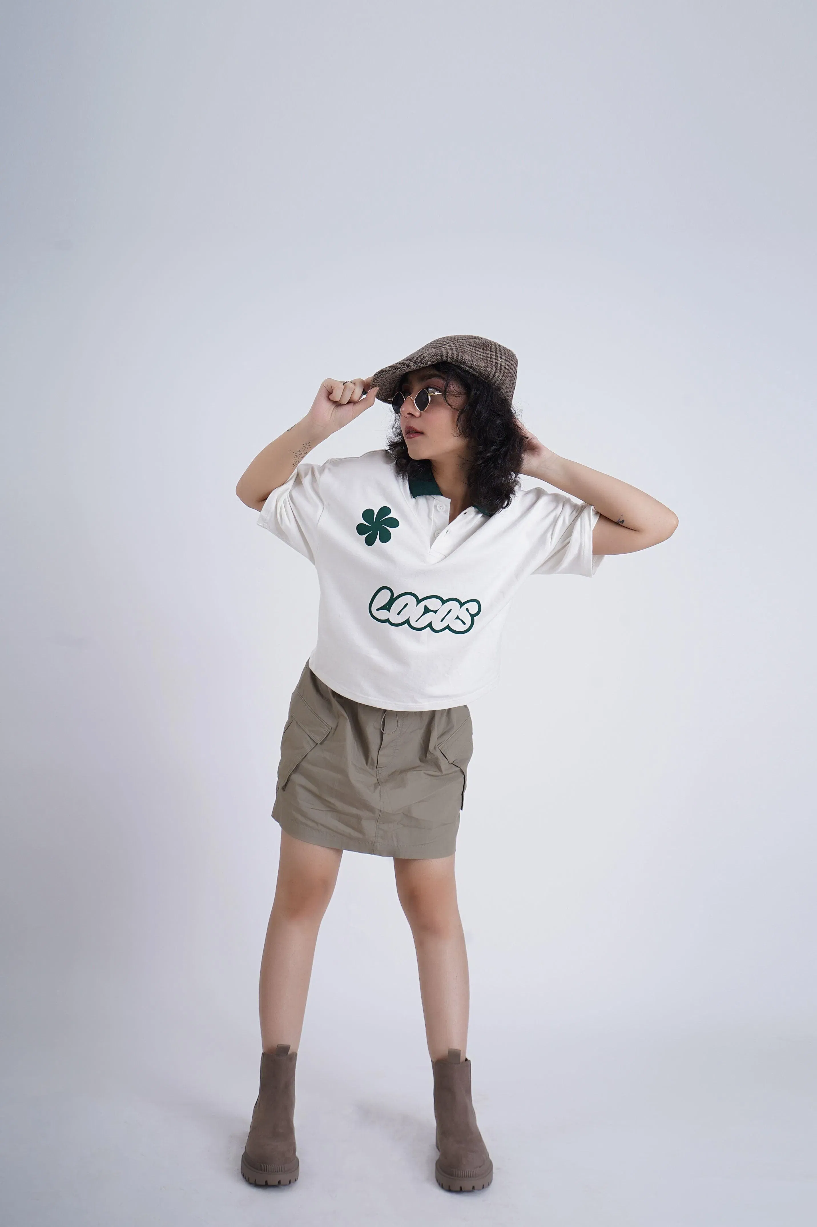 Cropped Polo Shirt