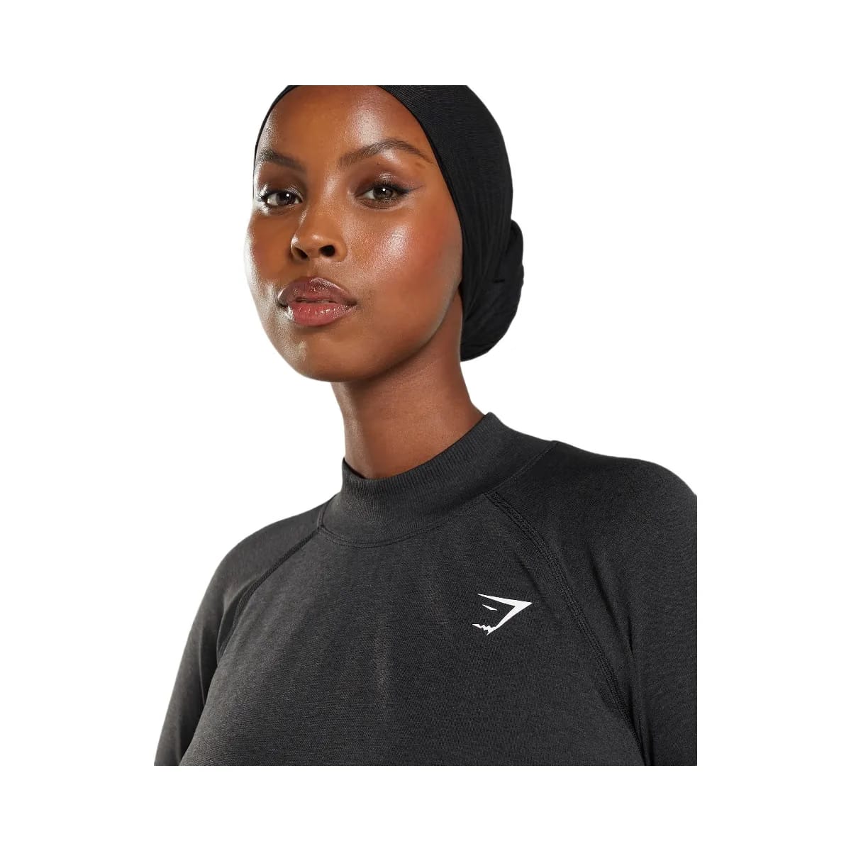 Gymshark Vital Long Line Top - Black Marl
