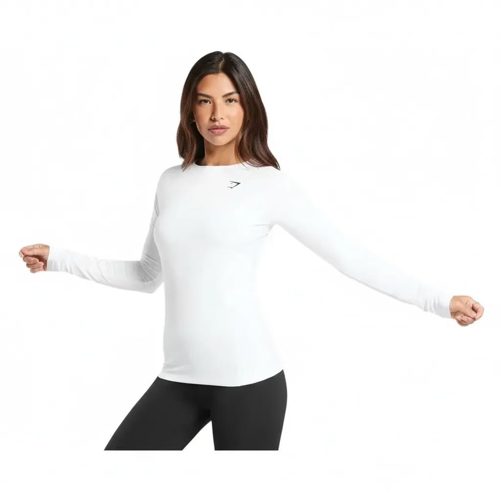 Gymshark Training Baselayer Long Sleeve Top - White