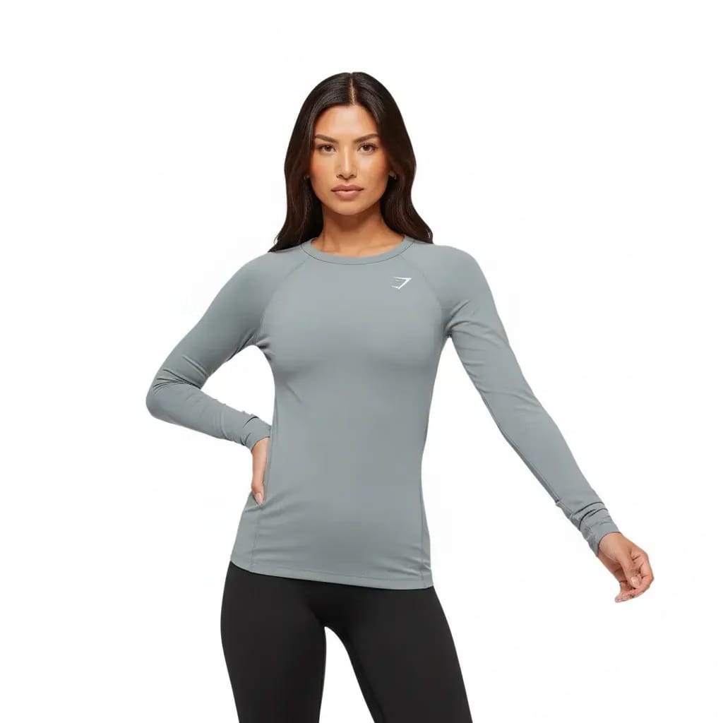 Gymshark Training Baselayer Long Sleeve Top - Denim Grey