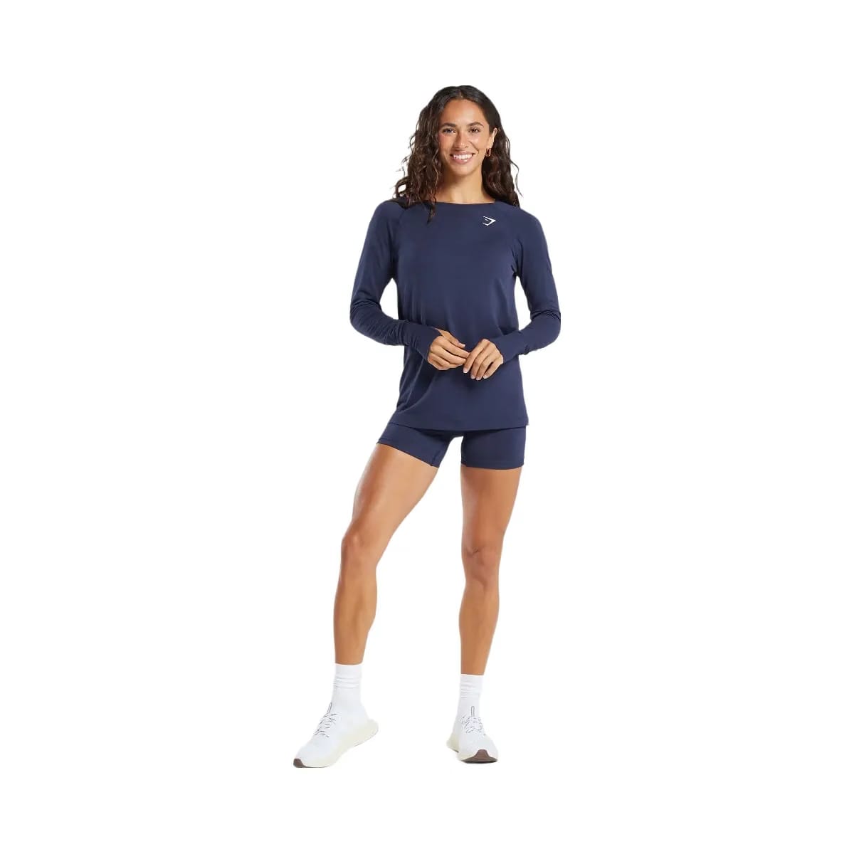 Gymshark Vital Light Long Sleeve Top - Heavy Blue/ Marl