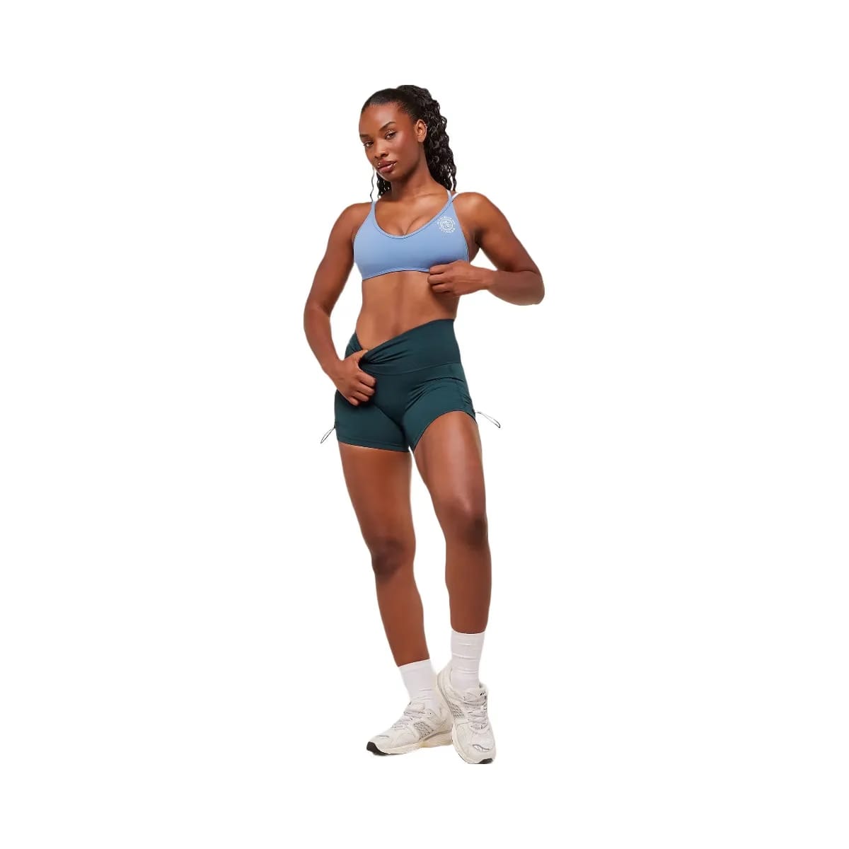 Gymshark Legacy Logo Tight Shorts - Deep Petrol Blue