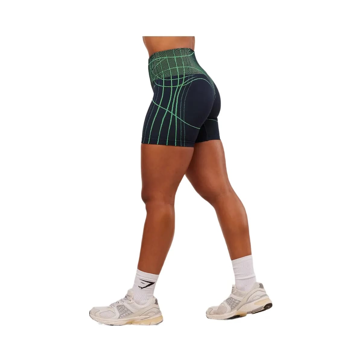 Gymshark Apex Seamless Shorts - Heavy Blue/Active Green